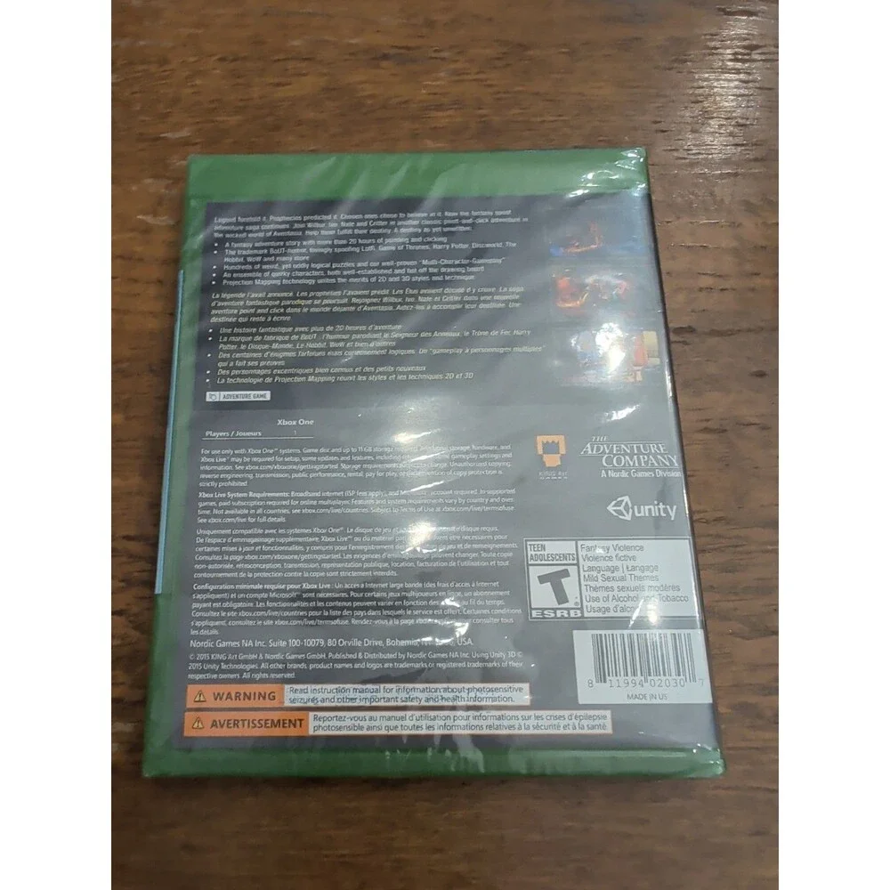 The Book of Unwritten Tales 2 Microsoft XBox One New & Sealed